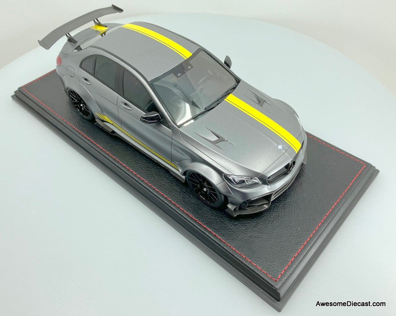 GLM 1:18 2019 Mercedes-Benz C-Class C63s AMG Darwin Pro Widebody, Mountain Gray