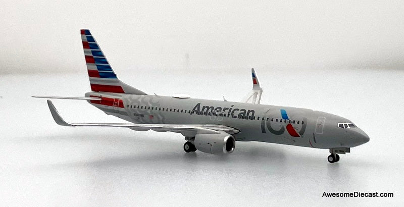 Boeing 737-800 American Airlines (Reg #N840NN) "100th Centennial" 1:400 Diecast Model Plane by Gemini Jets
