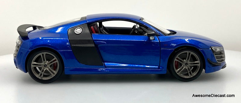 Audi R8 GT, Metallic Blue 1:18 Diecast Model Car by Maisto