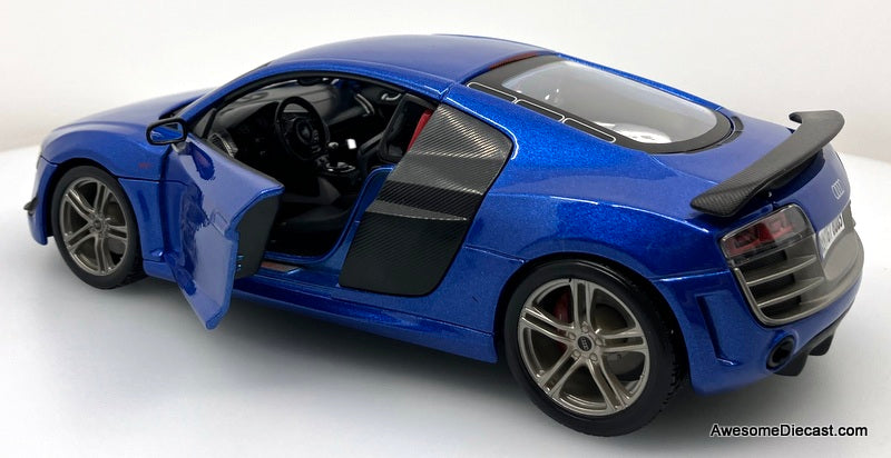 Audi R8 GT, Metallic Blue 1:18 Diecast Model Car by Maisto