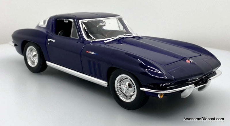 1965 Chevrolet Corvette, Metallic Blue 1:18 Diecast Model Car by Maisto