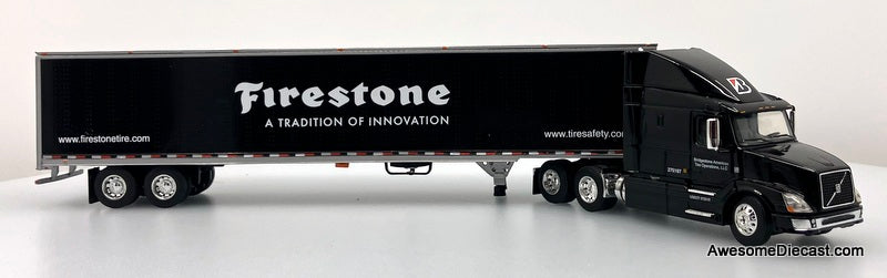 Volvo VN630 Sleeper w/53' Trailer: Bridgestone/Firestone 1:64 Diecast Model Truck by DCP