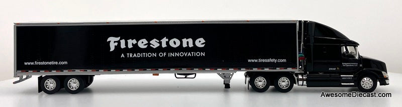 Volvo VN630 Sleeper w/53' Trailer: Bridgestone/Firestone 1:64 Diecast Model Truck by DCP