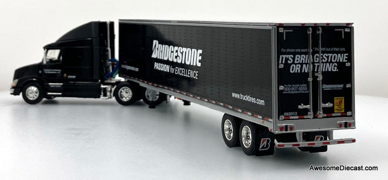 Volvo VN630 Sleeper w/53' Trailer: Bridgestone/Firestone 1:64 Diecast Model Truck by DCP