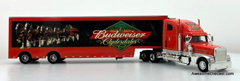 Freightliner Sleeper Tractor w/53' Refrigerated Trailer Budweiser Clydesdales 1:64 Diecast Model Truck by SpecCast