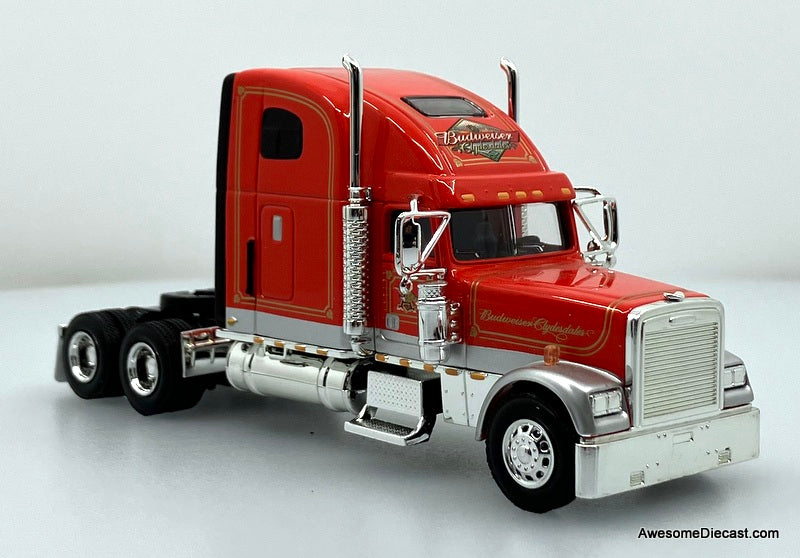 Freightliner Sleeper Tractor w/53' Refrigerated Trailer Budweiser Clydesdales 1:64 Diecast Model Truck by SpecCast