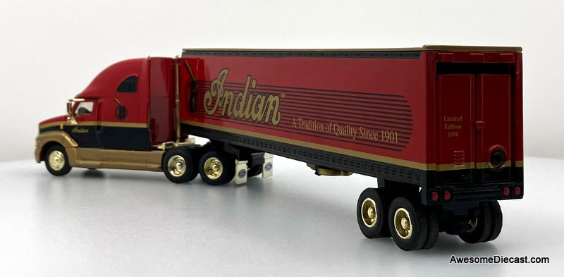 Ford AeroMax Sleeper Tractor w/Trailer (Coin Bank): Indian Motor Cycle 1:64 Diecast Model Truck by Liberty Classics