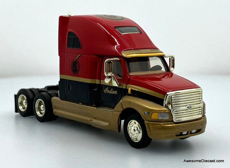 Ford AeroMax Sleeper Tractor w/Trailer (Coin Bank): Indian Motor Cycle 1:64 Diecast Model Truck by Liberty Classics