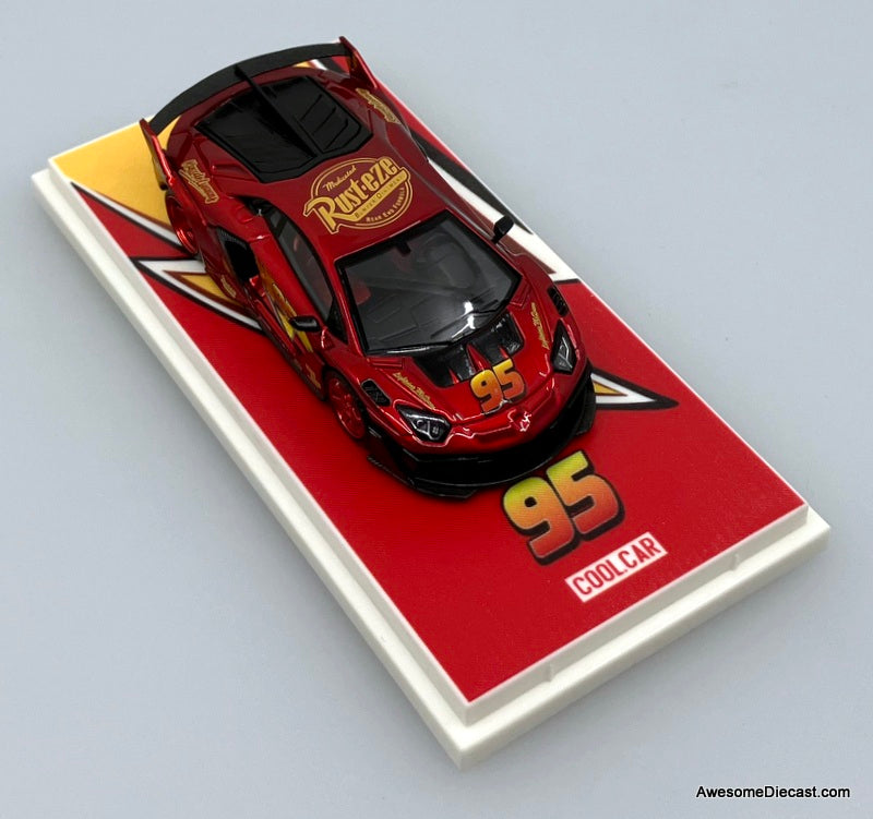 Lamborghini GT EVO, Metallic Red: Lightning McQueen 1:64 Diecast Model Car by Cool Car