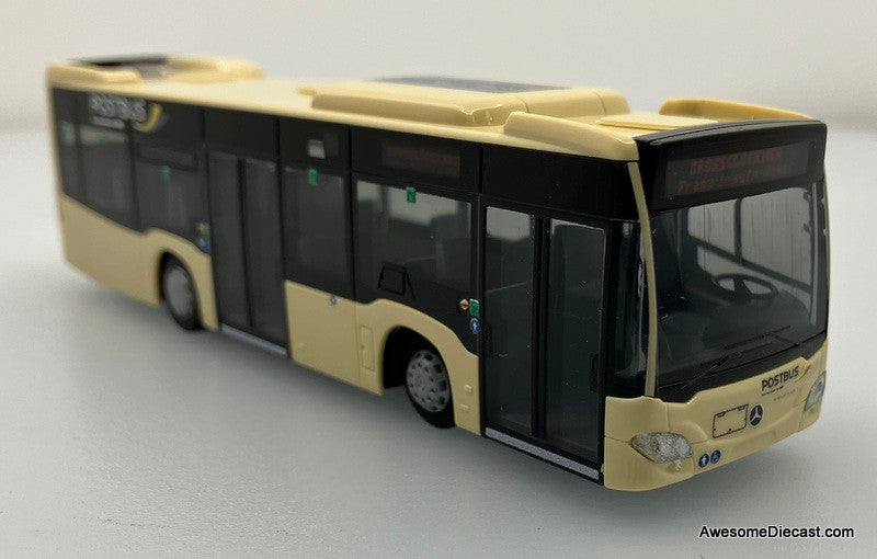 Mercedes Citaro K, Beige : Post Bus Switzerland 1:87 ABS Plastic Model Bus by Rietze