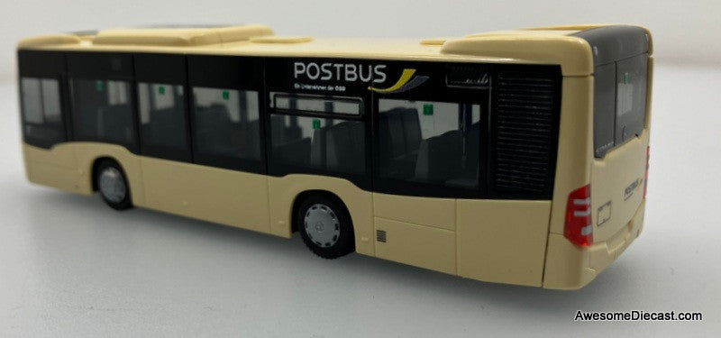 Mercedes Citaro K, Beige : Post Bus Switzerland 1:87 ABS Plastic Model Bus by Rietze