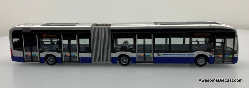 Mercedes eCitaro G Articulated Bus: VZO Bus Lines (Switzerland) 1:87 ABS Plastic Model Bus by Rietze