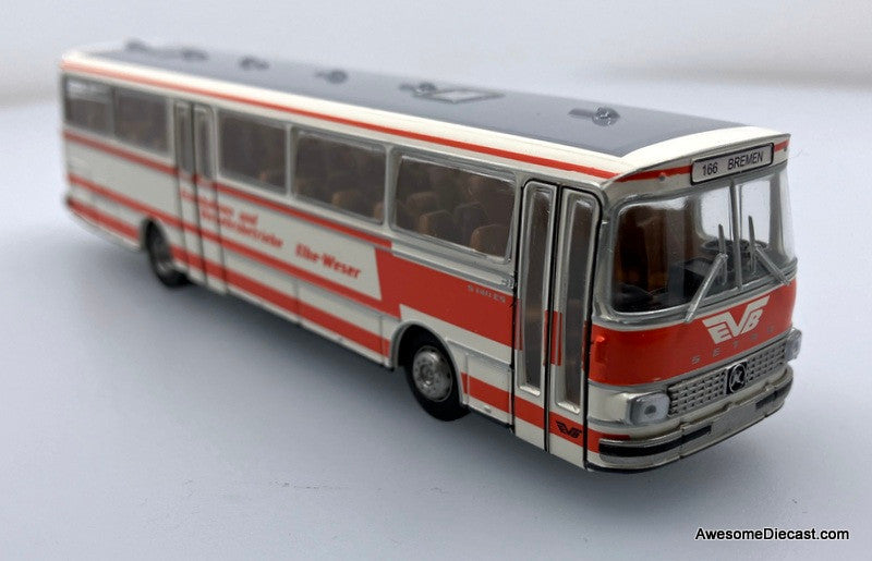 Setra S 140 ES Motor Coach: Eisenbahmen & V 1:87 ABS Plastic Model Bus by Brekina