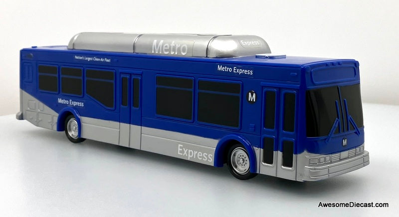 NABI Transit Bus Los Angeles Metro, Blue 1:50 ABS Plastic Model Bus by Iconic Replicas
