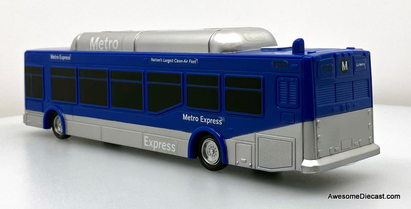 NABI Transit Bus Los Angeles Metro, Blue 1:50 ABS Plastic Model Bus by Iconic Replicas