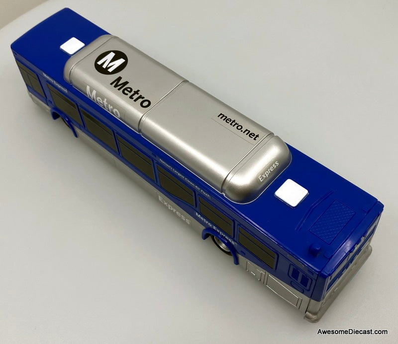 NABI Transit Bus Los Angeles Metro, Blue 1:50 ABS Plastic Model Bus by Iconic Replicas