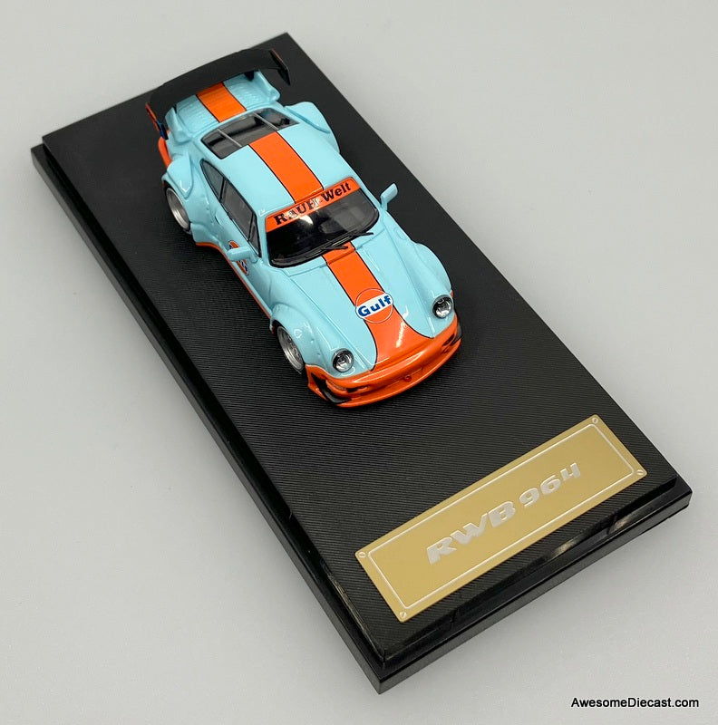 Porsche 964 RWB, Gulf Livery 1:64 Diecast Model Car by Star Model