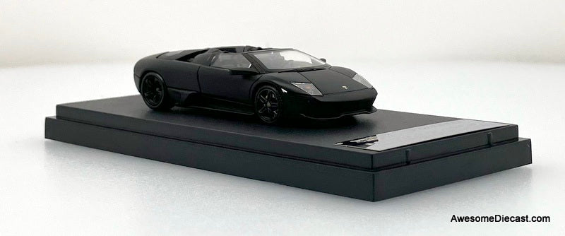 Lamborghini Murcielago LP640 Roadster, Matte Black 1:64 Diecast Model Car by Phantom Knight