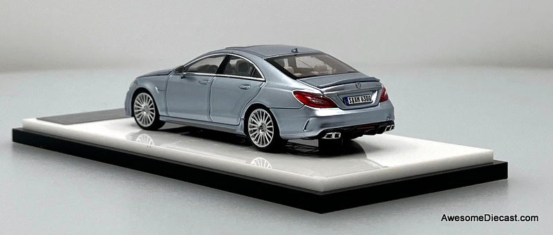 Mercedes Benz CLS63 4Matic AMG, Ice Blue Metallic 1:64 Diecast Model Car by Mortal