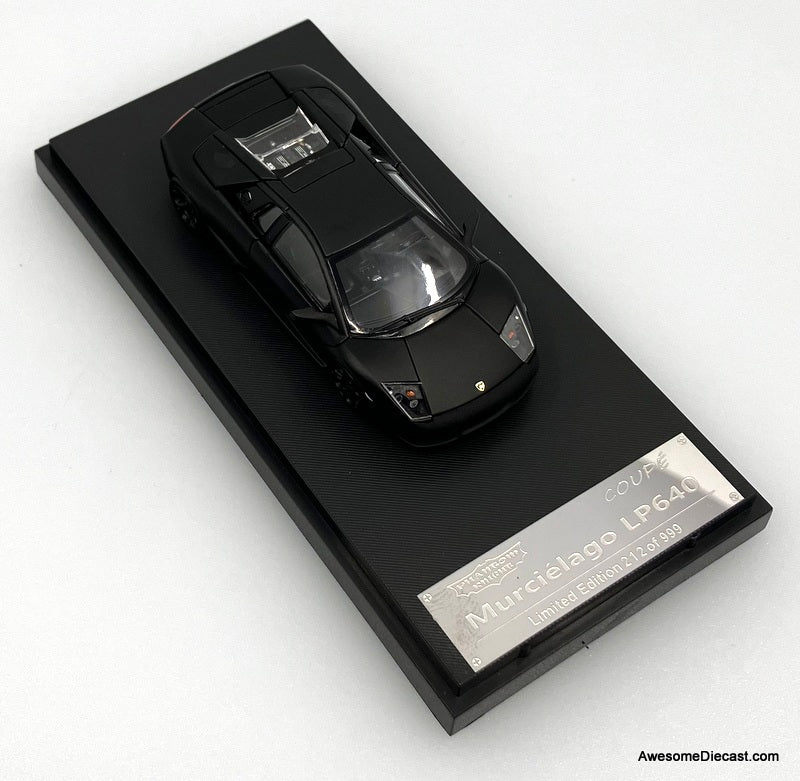 Lamborghini Murcielago LP640 Coupe, Matte Black 1:64 Diecast Model Car by Phantom Knight