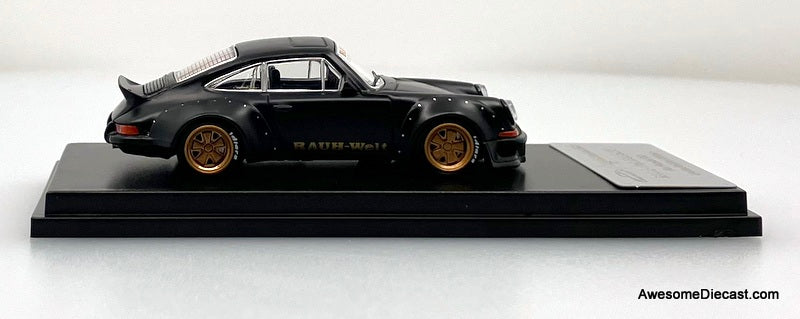 Porsche 930 RWB (Ducktail Wing), Matte Black 1:64 Diecast Model Car by My Model Collect