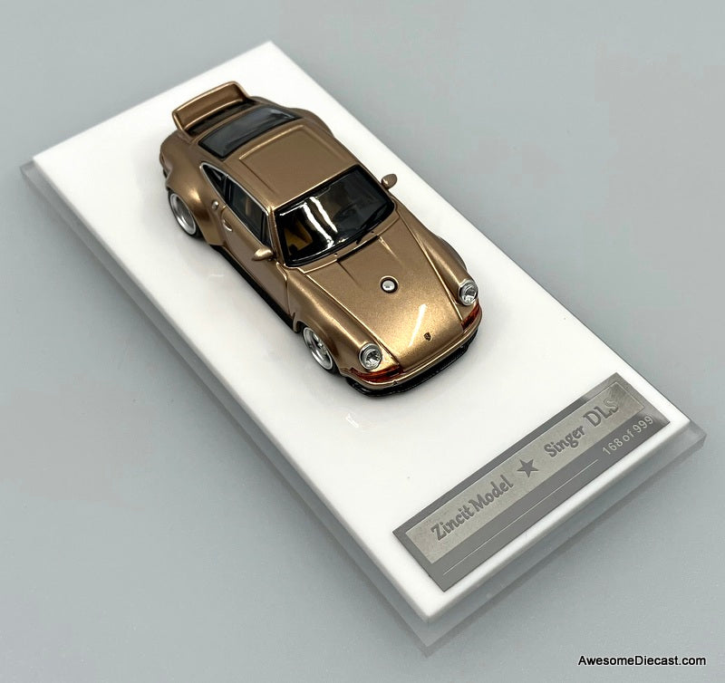 Porsche Singer DLS, Champagne Gold 1:64 Diecast Model Car by Zincit Model