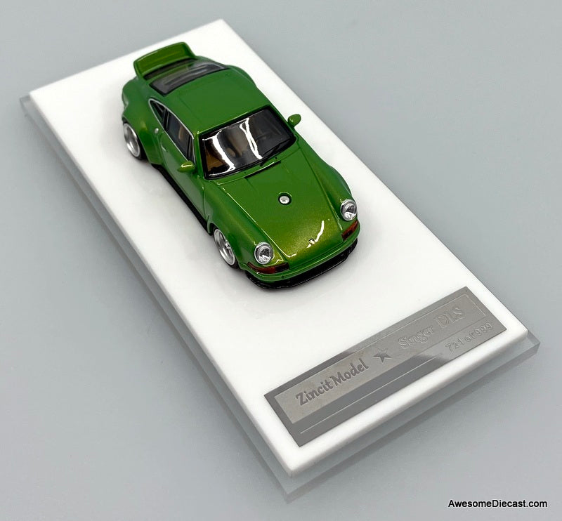 Porsche Singer DLS, Apple Green Metallic 1:64 Diecast Model Car by Zincit Model