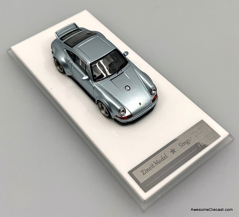 Porsche Singer DLS, Ice Blue 1:64 Diecast Model Car by Zincit Model