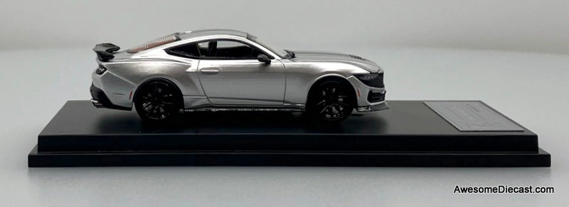 Ford Mustang (S650) Dark Horse, Silver 1:64 Diecast Model Car by DCM