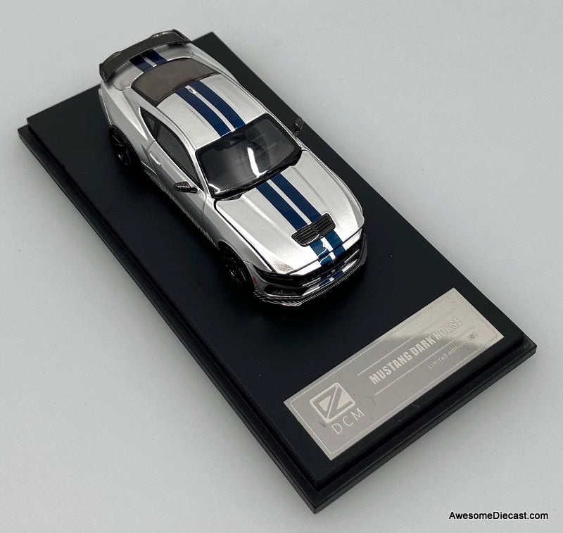 Ford Mustang (S650) Dark Horse, Silver 1:64 Diecast Model Car by DCM