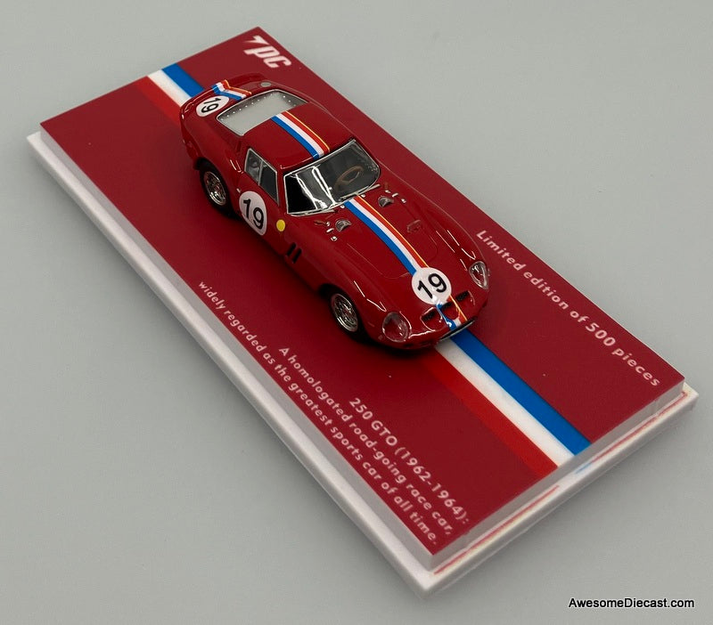 Ferrari 250 GTO #19, Red 1:64 Diecast Model Car by TPC