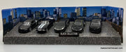 Exotic 5 Car Set, Black Collection 1:64 Diecast Model Cars by Burago