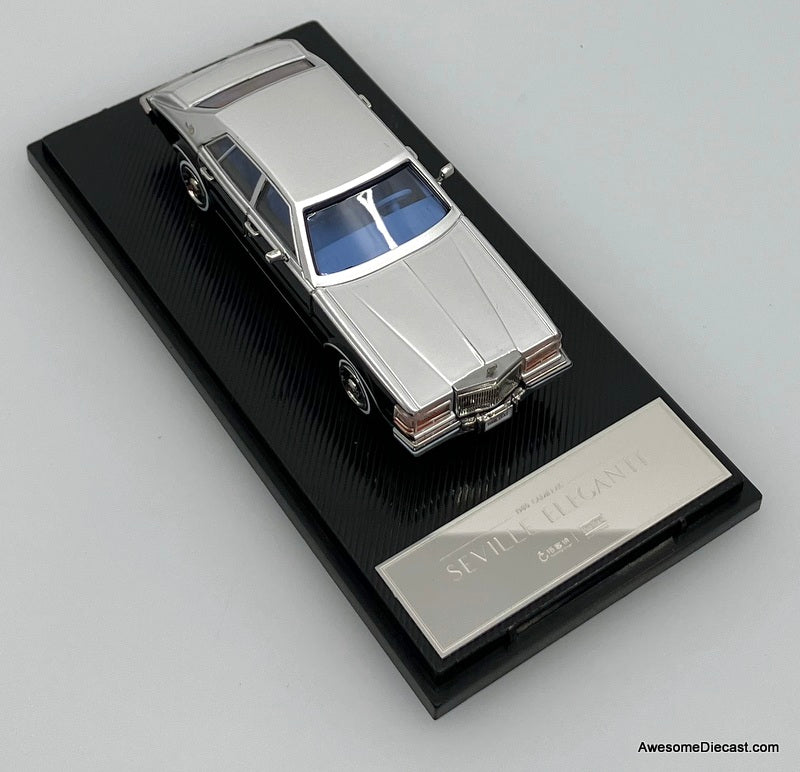 1980 Cadillac Seville Elegante, Black/Silver 1:64 Diecast Model Car by Sun Star