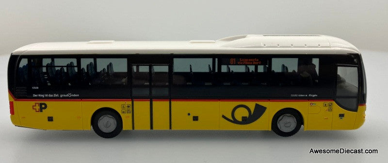 MAN Lion S Regio: Post Bus 1:87 ABS Plastic Model Bus by Rietze