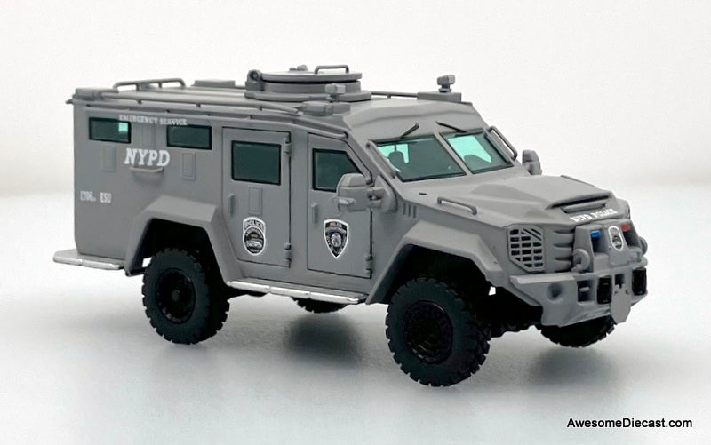 BearCat G3 Armored Vehicle w/Figures: NYPD 1:64 ABS Plastic Model Vehicle by MVA Models