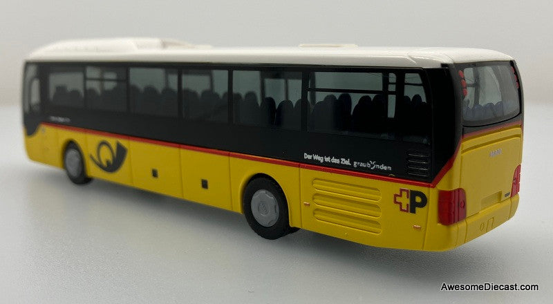 MAN Lion S Regio: Post Bus 1:87 ABS Plastic Model Bus by Rietze