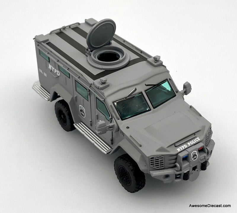 BearCat G3 Armored Vehicle w/Figures: NYPD 1:64 ABS Plastic Model Vehicle by MVA Models