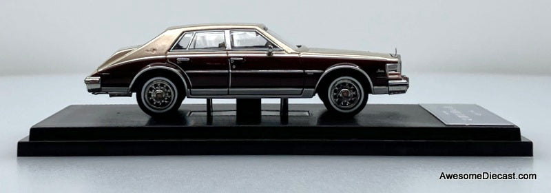 1980 Cadillac Seville Elegante, Brown/Gold 1:64 Diecast Model Car by Sun Star