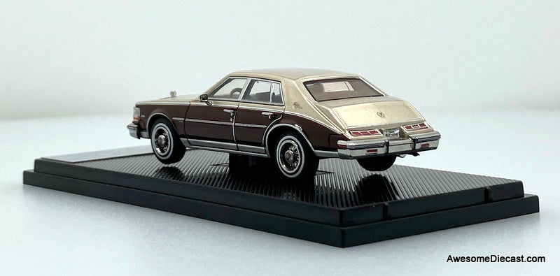 1980 Cadillac Seville Elegante, Brown/Gold 1:64 Diecast Model Car by Sun Star