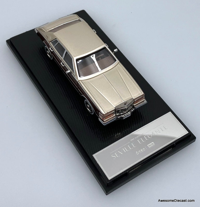 1980 Cadillac Seville Elegante, Brown/Gold 1:64 Diecast Model Car by Sun Star