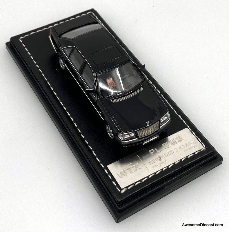 Mercedes Benz S600 (W140), Black 1:64 Diecast Model Car by WTX