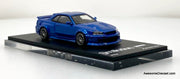 Nissan Skyline GT-R R34 PSC Design "Smilodon" Metallic Navy Blue 1:64 Diecast Model Car by Time Micro
