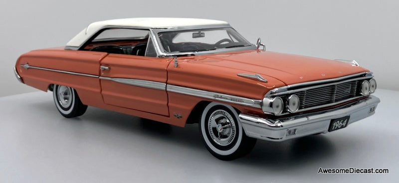 1964 Ford Galaxie 500 Hard Top, Samoan Coral/White 1:18 Diecast Model Car by Sun Star
