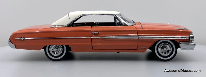 1964 Ford Galaxie 500 Hard Top, Samoan Coral/White 1:18 Diecast Model Car by Sun Star