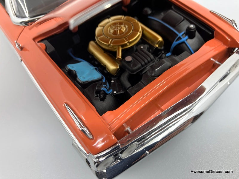1964 Ford Galaxie 500 Hard Top, Samoan Coral/White 1:18 Diecast Model Car by Sun Star