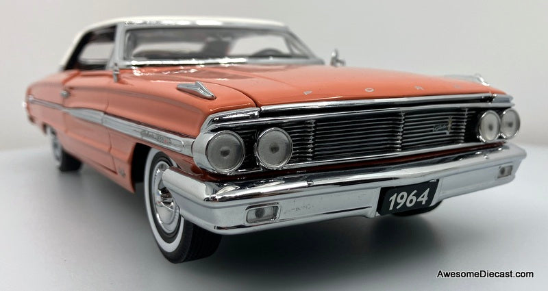 1964 Ford Galaxie 500 Hard Top, Samoan Coral/White 1:18 Diecast Model Car by Sun Star
