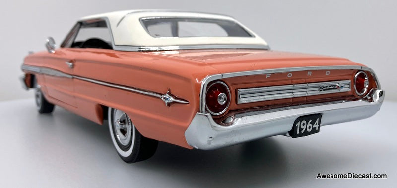 1964 Ford Galaxie 500 Hard Top, Samoan Coral/White 1:18 Diecast Model Car by Sun Star