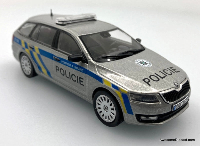 Skoda Octvia Wagon, Silver: Slovakia Police Department 1:43 Diecast Model Car by IXO
