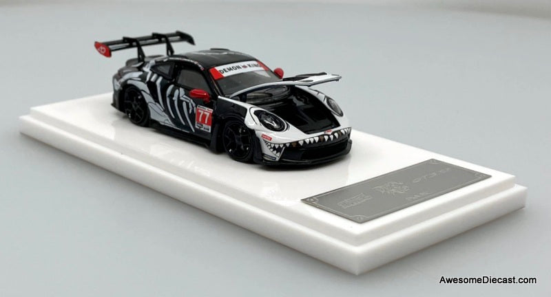 Porsche 911 GT3 RS, Bone Dragon Livery 1:64 Diecast Model Car by Demon King