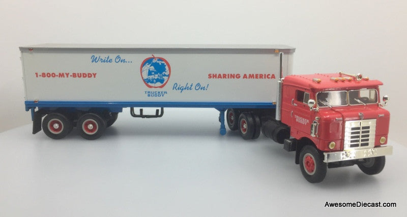 First Gear 1:34 1953 Kenworth Bull Nose COE Tractor w/35' Dry Goods Trailer: Trucker Buddy